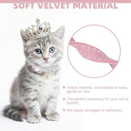 EXPAWLORER Soft Velvet Safe Cat Collars for Girl Cats - Rhinestones Bling Diamante Adjustable Collars Breakaway- Chirstmas Cat Clollar Gifts with Bells for Boy Cats Kitty and Small Dogs