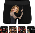 M YESCUSTOM Custom Faces Funny Short Briefs Gift for Husband Underwear