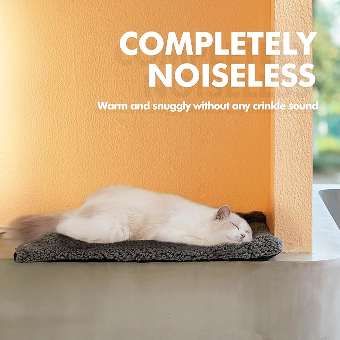 Self Warming Cat Bed Self Heating Cat Dog Mat 29.1 x 18.9 inch Extra Warm Thermal Pet Pad for Indoor Outdoor Pets with Removable Cover Non-Slip Bottom Washable Non Electric