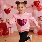 RETSUGO Toddler Baby Girls Sweatshirts Casual Pullover Crewneck Winter Long Sleeve Tops Shirts Clothes 3T-8T