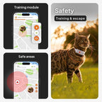 Weenect Cat XS - New GPS Tracker for Cats | Real-time Mini GPS Tracker for Cats | Smallest Model on The Market | Collar Included | Subscription Required (Black, Tracker XS)
