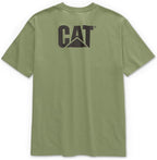 CAT Men's Trademark T-Shirts with Shape-Retention Rib Trim Spandex, Tagless Neck, and Cat Logo on Left Chest