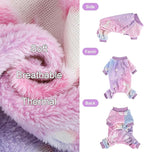 Dog Sweaters Small Girl Warm Fleece Pajamas, Cute Extra Small Dog Clothes, 4 Legs Puppy Jumpsuit Pjs Soft Stretchy Doggie Onesies Pet Outfit Apparel for Chihuahua Yorkie