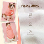 Small Dog Hoodie Soft Warm Fleece Fall Winter Dog Clothes Cute Puppy Sweaters Cat Coat Funny Blank Pullover Doggy Hooded Sweatshirts for Small Dogs Chihuahua Costumes Kitten Outfits(Pink,M)