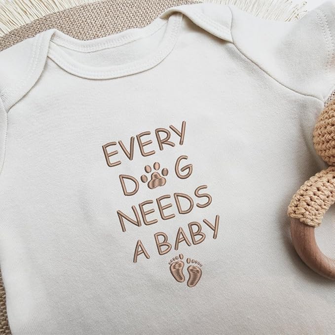 COUPLEHOODIES Personalized Baby Onesie Bodysuit – Custom Embroidery Gift for Pregnancy Reveal Baby Shower or First Grandchild