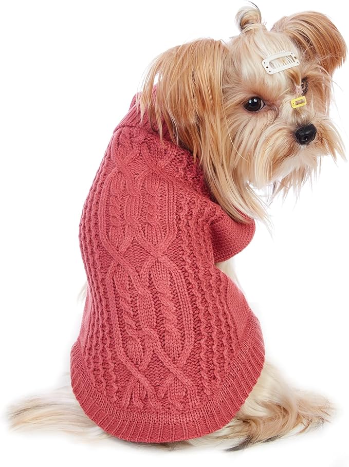 Stretchy Cat Sweater - 17 Colors & 6 Sizes | Snug Winter-Ready Knit for Boy/Girl Cats & Kittens (Maple Leaf Red, X-Small)