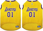 Pets First NBA Los Angeles Lakers Dog Jersey, X-Large - Tank Top Basketball Pet Jersey (Pack of 2)