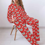 MyPupSocks Custom Face Pajamas for Women Set, Personalized Photo Long Sleepwear XS-XXL