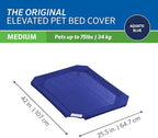 The Original Coolaroo Elevated Pet Bed Replacement Cover, Medium, Aquatic Blue
