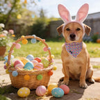 ARING PET Easter Dog Bandanas, Cute Purple Colorful Eggs Pet Bandana Scarf Triangle Bibs for Puppy Small Medium Large Boy Girl Dogs Cats-S