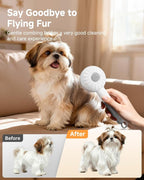 Little Orange Pet Spray Brush, 3-in-1 Grooming Tool with Steam Mist for Cats & Dogs, 2-Speed Spray Settings, Removes Dander & Deshedding, One-Touch Self-Cleaning Hair Brush, for Long Short Hair Pets