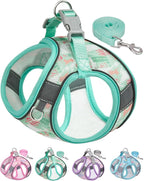 Dog Harness for Small Medium Dogs No Pull, Cat Harness and Leash Set, Step in Puppy Harness. (Green, S)