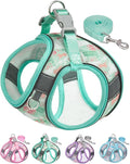 Dog Harness for Small Medium Dogs No Pull, Cat Harness and Leash Set, Step in Puppy Harness. (Green, XS)