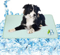 SOMOYA Dogs Cooling Mat Pet Cooling Pads Blanket Sleeping Kennel Mat,Washable Ice Silk Sleep Mat Pad Breathable for Large Dogs Cats (Green, Small (17.7x23.6 in))