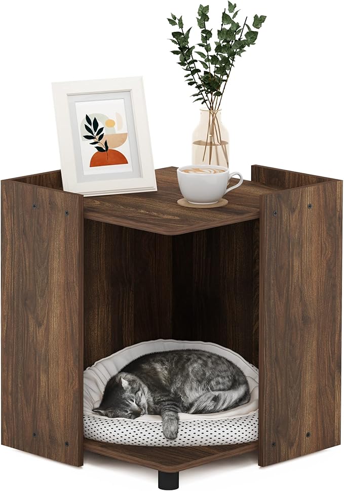 Furinno Peli Litter Box Enclosure, Columbia Walnut