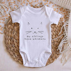 My Siblings Have Paws Bodysuit Baby Paws Romper Cat Whiskers Bodysuit Cute Baby Clothes Newborn Sibling Announcement Bodysuit