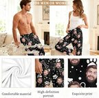 Custom Couple Pajama Pants Sock with Funny Face, Personalized PJ Anniversary Birthday Women Men Pants