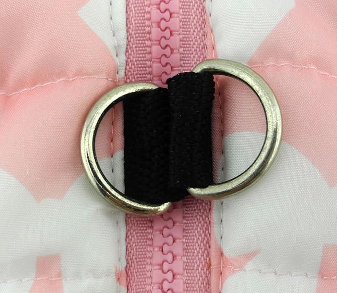 SMALLLEE_Lucky_Store New Various Pet Cat Dog Soft Padded Vest Harness Small Dog Clothes Pink Bow, Model: BFL049-Pink-L, L(Chest 17.7" Back 15.0")