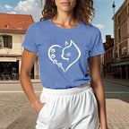 Cat Shirts for Women Cat Mom Tshirts Pet Lover Shirt Cats Paw Print Tee Tops