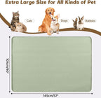 Cat Food Mat, 57" x 40" Extra Large Silicone Pet Feeding Mat with Raised Edge Pet Placemat for Food and Water Bowl Non-Slip, Easy to Clean, Floor Protection (Green)
