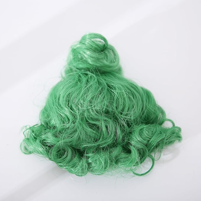 Funny Cosplay Wig for Dog, Headwear Apparel, Pet Costumes, Cat Dress up for Halloween, Christmas, Parties, Festivals (Green Braid)