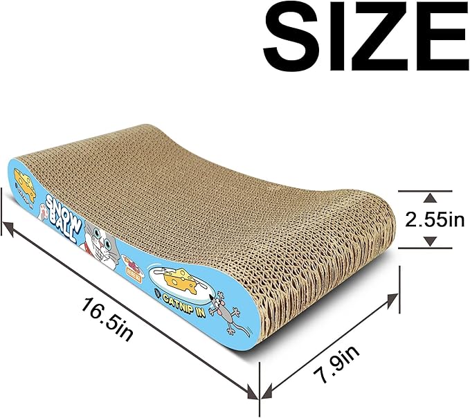 TTCAT Cat Scratching Pad, 2 Pack Corrugated Cat Scratcher Cardboard, Bone Type Durable Cat Scratching Board Reversible for Furniture Protection.