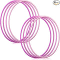 Sratte 8 Pcs Color Hoop Detachable Adjustable Exercise Ring Plastic Hoop for Gymnastics Dog Agility Equipment Party Decor, 4 Colors