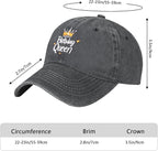 Embroidered Baseball Cap Adjustable Vintage Washed Distressed Denim Baseball Hat for Women Men