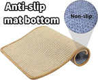 PODOO Bunny Scratch Pads, Sisal Rabbit Scratching Pad, Natural Rabbit Resting Mats for Cages, Forage Grass Mat Indoor Essentials Accessories for Guinea Pig Cat (2Pcs, 23.6 x 15.7 inches)