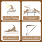 Zakkart Cat Window Perch - 100% Metal Supported from Below - Comes with Warm Spacious Pet Bed - Cat Window Hammock for Large Cats & Kittens - for Sunbathing, Napping & Overlooking (White)