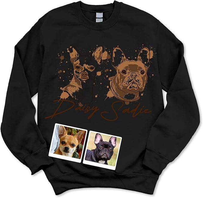 Custom Sweatshirts Design Your Own Personalized Sweatshirt For Women Gift For Dog Owner Dog Lovers for Christmas