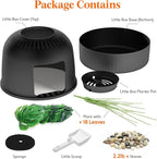Lifewit Cat Litter Box, Hidden Enclosure Litter Tray with Odor Control & Carbon Filter in Living Room, Bedroom, Corner with Faux Plant& Plastic Scoop, 48 x 120 cm/19x47, Black
