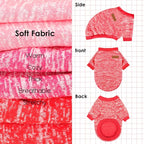 3 Pack Dog Sweaters for Small Dogs Girl Boy Winter Fleece Clothes Warm Soft Dog Sweatshirt Outfit for Dogs Cats Pet Apparel (Rose+Red+Pink, XX-Small)
