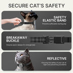 Waterproof Airtag Cat Collar, Breakaway Cat Airtag Collar with Luminous & Reflective Fish Pattern, Lightweight Kitten Collars for Apple Air tag, Hidden GPS Tracker Holder for Cats, Kittens(9-13")