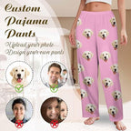 Custom Couple Pajama Pants Sock with Funny Face, Personalized PJ Anniversary Birthday Women Men Pants