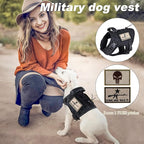 Tactical Dog Training Harness Outdoor Working Vest Adjustable Military MOLLE Dog Vest Harness with Rubber Handle