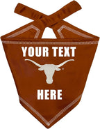 Pets First NCAA Texas Longhorns Personalized Tie Around Bandana for Dogs & Cats, Size Large/X-Large. Custom Dog Bandana Scarf Bib for Pet Cat Dog. The Ultimate Game-Day & Party Customizable Bandana
