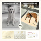 Pelsbarn Dog Cooling Mat- Ice Silk Summer Comfort, Self Cooling, Non-Slip Dog Pad, Durable & Washable, Mat for Extra Large Dogs 33"" x 45"", Support Shelter Dogs with Every Purchase (Beige)