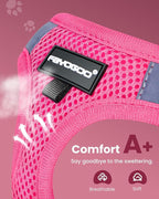 FAYOGOO Cat Harness, Cat Leash and Harness Set for Walking Escape Proof, Harness for Small Cats/Small Dogs, Large Kitten/Puppy Harness and Leash, Harness for Cats S-XXL(Pink, XX-Large)