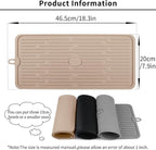 Ptlom Pet Placemat for Dog and Cat, Anti-Slip Waterproof Dogs Feeding Mat Prevent Food and Water Overflow, Bowl Mats Suitable for Medium and Small Pets, Taupe, Silicone