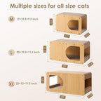 EHEYCIGA Cardboard Cat Scratcher House, 23-Inch Corrugated Cat Scratcher for Indoor Cats, Extra Large Scratching Board Pad, Brown