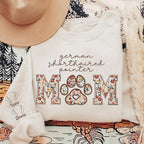 CHILLEVER Personalized Embroidered Dog Mom Sweatshirt, Dog Mama Crewneck, Gift for Mom, Pet Name On The Sleeve