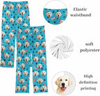 Custom Couple Pajama Pants Sock with Funny Face, Personalized PJ Anniversary Birthday Women Men Pants