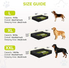 Extra Large Dog Bed, Orthopedic XL Washable Bed for Big Dog Waterproof Pet Couch Sofa Bolster with Removable Cover, Non-Slip Bottom, Tennis Ball Toy, 42x30