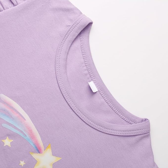 Akyzic Little Girl Skirt Outfit Two Piece Spring Summer Outfit Butterfly Dress Cat Print Skirt Toddler Girl Outfit Set