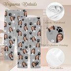 Custom Couple Pajama Pants Sock with Funny Face, Personalized PJ Anniversary Birthday Women Men Pants