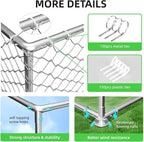 10x10 FT Outdoor Dog Kennel Outside with Metal Large Dog Gate, Outdoor Dog Pens with Roof, Heavy Duty Dog Kennel for Backyard Farm Use (124x124x87IN)