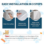Cat Scratch Furniture Protector, Cat Scratching Mat, Trimmable Self-Adhesive Cats Claws Scratch Pads, DIY Carpet Mat Replacement for Cats Tree, Cats Wall Shelves (Transparent, 17x11.8in-16pcs)
