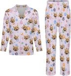 D-Story Personalized Pajamas with 1-8 Faces for Women Men, Custom Christmas Pjs, Pajamas Gifts For Family,Cat Mom,Dog Mom