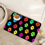 Cat Gradient Paw Print Dog Food Mat for Floors,Absorbent Pet Food and Water Bowl Mats,Non-Slip Pet Feeding Mat,Pet Supplies 16" x 24"
